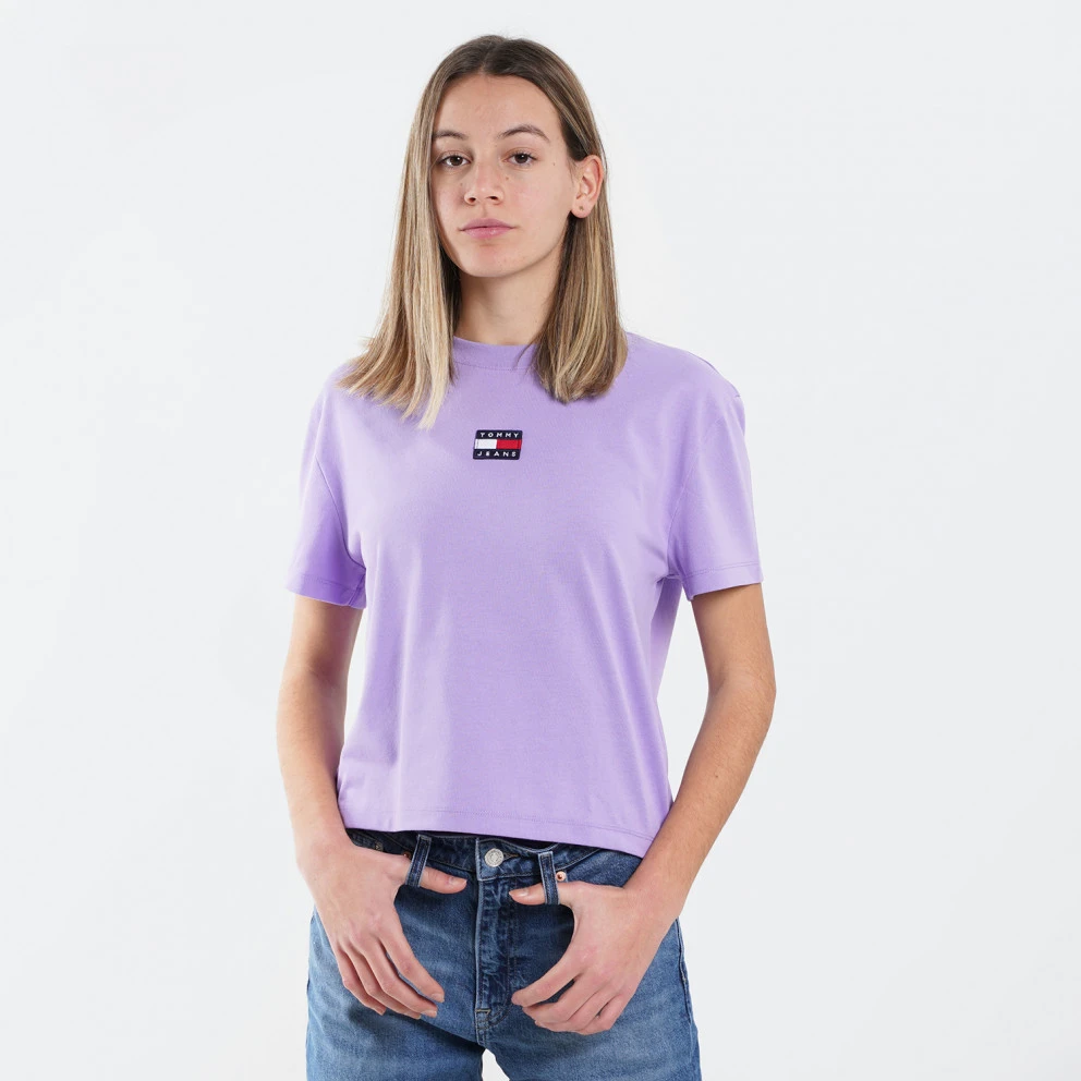 Γυναικεία Tommy Jeans Center Badge Γυναικείο T-shirt VIOLET VIOLA 1 Γυναικεία Tommy Jeans Center Badge Γυναικείο T-shirt VIOLET VIOLA