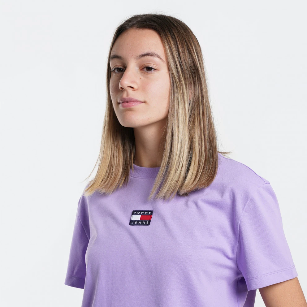 Γυναικεία Tommy Jeans Center Badge Γυναικείο T-shirt VIOLET VIOLA 4 Γυναικεία Tommy Jeans Center Badge Γυναικείο T-shirt VIOLET VIOLA - Image 4