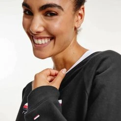 Tommy Jeans Track Γυναικεία Μπλούζα BLACK -Γυναικεία Ρούχα Εκπτώσεις tommy jeans track top 2
