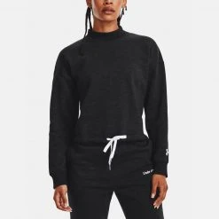 Under Armour Essential Γυναικεία Μπλούζα Φούτερ Black/Jet Gray/White