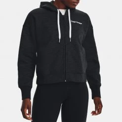 Under Armour Essential Script Γυναικεία Ζακέτα Black/Jet Gray/White