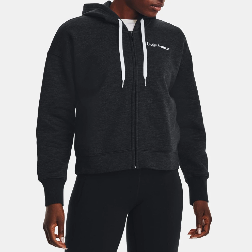 Under Armour Essential Script Γυναικεία Ζακέτα Black/Jet Gray/White 1 Under Armour Essential Script Γυναικεία Ζακέτα Black/Jet Gray/White