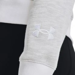 Under Armour Essential Script Γυναικεία Μπλούζα με Κουκούλα White/Ghost Gray/White -Γυναικεία Ρούχα Εκπτώσεις under armour essential script hoodie 3