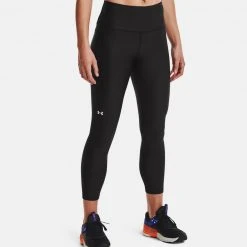 Γυναικεία Under Armour HeatGear Crop Γυναικείο Κολάν Black / / White