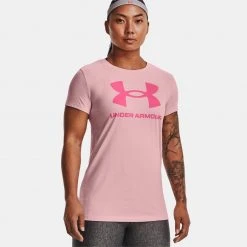 Γυναικεία Under Armour Live Sportstyle Graphic Γυναικείο T-Shirt Prime Pink//Pink Punk
