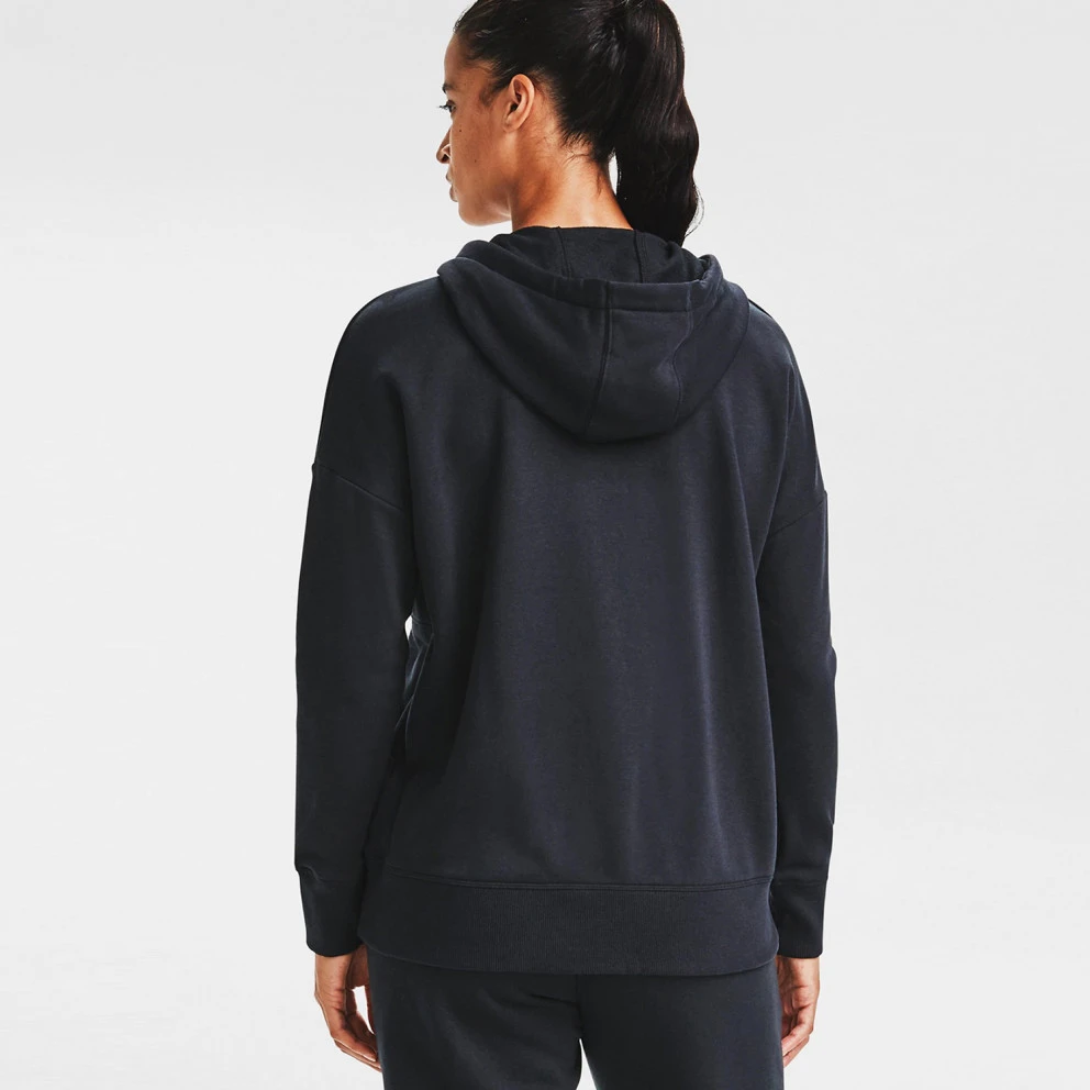 Under Armour Rival Fleece Γυναικεία Ζακέτα με Κουκούλα BLACK/WHITE/WHITE 2 Under Armour Rival Fleece Γυναικεία Ζακέτα με Κουκούλα BLACK/WHITE/WHITE - Image 2
