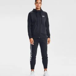 Under Armour Rival Fleece Γυναικεία Ζακέτα με Κουκούλα BLACK/WHITE/WHITE 5 Under Armour Rival Fleece Γυναικεία Ζακέτα με Κουκούλα BLACK/WHITE/WHITE -Γυναικεία Ρούχα Εκπτώσεις under armour rival fleece fz hoodie 6