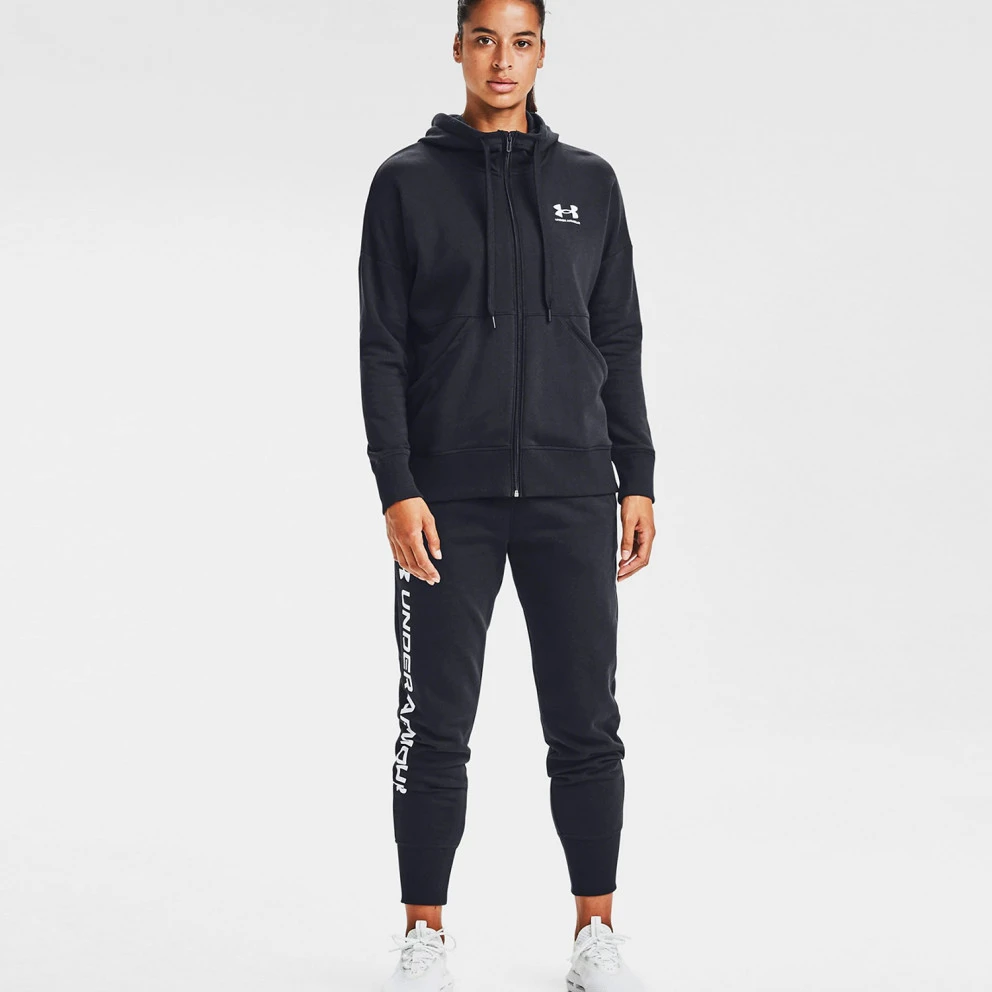 Under Armour Rival Fleece Γυναικεία Ζακέτα με Κουκούλα BLACK/WHITE/WHITE 3 Under Armour Rival Fleece Γυναικεία Ζακέτα με Κουκούλα BLACK/WHITE/WHITE - Image 3