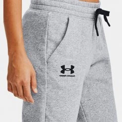 Γυναικεία Under Armour Rival Fleece Γυναικείο Παντελόνι Φόρμας Steel Medium Heather/Black/Black -Γυναικεία Ρούχα Εκπτώσεις under armour rival fleece joggers 5
