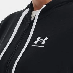 Under Armour Rival Terry Γυναικεία Ζακέτα Black//White -Γυναικεία Ρούχα Εκπτώσεις under armour rival terry fz hoodie 2