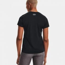 Γυναικεία Under Armour UA Tech™ V-Neck Γυναικείο T-shirt Black / / Metallic Silver -Γυναικεία Ρούχα Εκπτώσεις under armour tech ssv solid 1