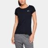 Γυναικεία Under Armour HeatGear Γυναικείο T-Shirt BLACK/METALLIC SILVER