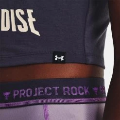 Γυναικεία Under Armour Project Rock Disrupt Bull Γυναικείο T-shirt Tempered Steel//Summit White -Γυναικεία Ρούχα Εκπτώσεις under armour ua pjt rck disrupt bull ss 2