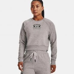 Under Armour Fleece Γυναικεία Μπλούζα Φούτερ Pewter Medium Heather//Black