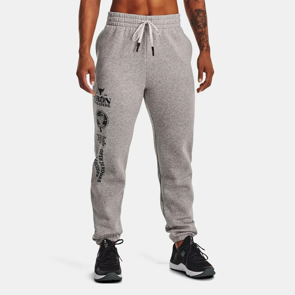 Γυναικεία Under Armour Project Rock Gym Γυναικείο Παντελόνι Φόρμας Pewter Medium Heather//Black 1 Γυναικεία Under Armour Project Rock Gym Γυναικείο Παντελόνι Φόρμας Pewter Medium Heather//Black