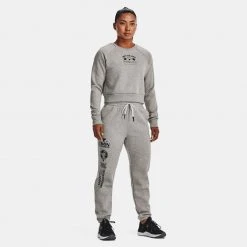 Γυναικεία Under Armour Project Rock Gym Γυναικείο Παντελόνι Φόρμας Pewter Medium Heather//Black 5 Γυναικεία Under Armour Project Rock Gym Γυναικείο Παντελόνι Φόρμας Pewter Medium Heather//Black -Γυναικεία Ρούχα Εκπτώσεις under armour ua pjt rck hm gym flc pant 6