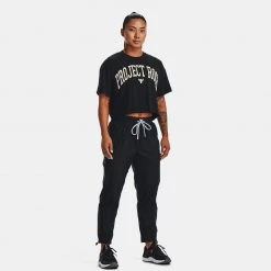 Γυναικεία Under Armour Project Rock Γυναικείο T-Shirt Black//Summit White 5 Γυναικεία Under Armour Project Rock Γυναικείο T-Shirt Black//Summit White -Γυναικεία Ρούχα Εκπτώσεις under armour ua pjt rck ss crop 10