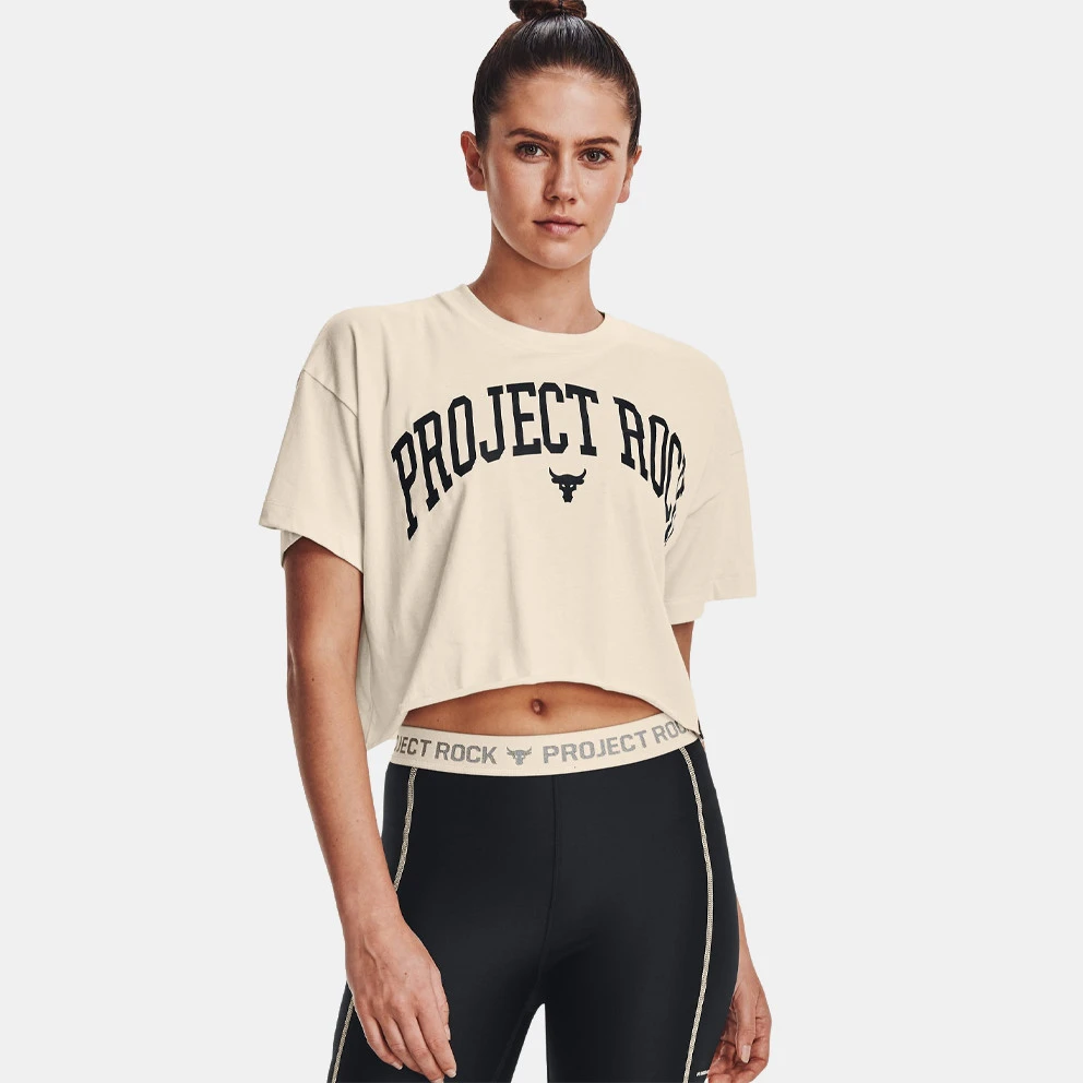 Γυναικεία Under Armour Project Rock Γυναικείο T-Shirt Summit White//Black 1 Γυναικεία Under Armour Project Rock Γυναικείο T-Shirt Summit White//Black
