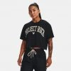 Γυναικεία Under Armour Project Rock Γυναικείο T-Shirt Black//Summit White -Γυναικεία Ρούχα Εκπτώσεις under armour ua pjt rck ss crop 8