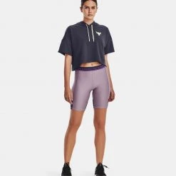 Under Armour Project Rock Rival Terry Γυναικεία Μπλούζα με Κουκούλα Tempered Steel//Summit White -Γυναικεία Ρούχα Εκπτώσεις under armour ua pjt rck ss rvl terry hdy 4