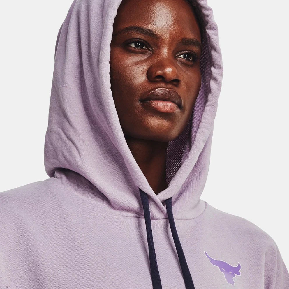 Under Armour Project Rock Rival Terry Γυναικεία Μπλούζα με Κουκούλα Purple Haze//Summit White 3 Under Armour Project Rock Rival Terry Γυναικεία Μπλούζα με Κουκούλα Purple Haze//Summit White - Image 3