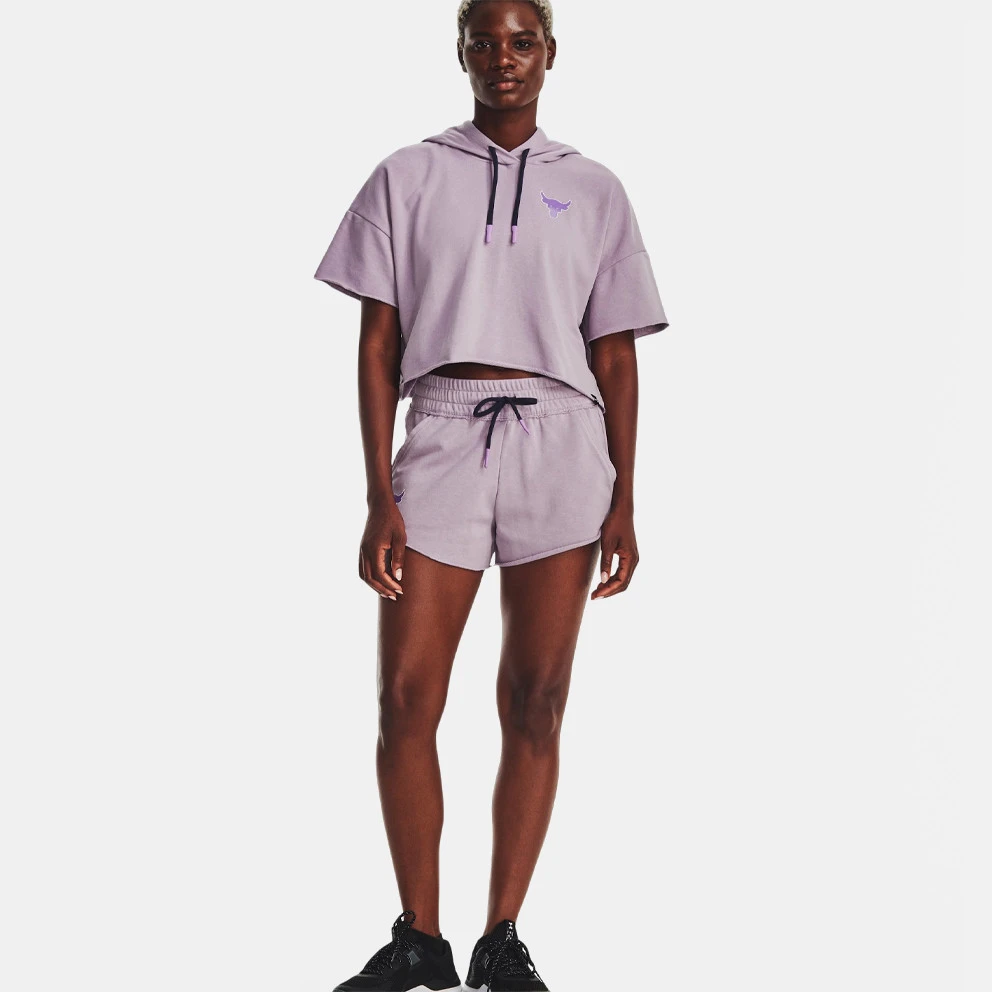 Under Armour Project Rock Rival Terry Γυναικεία Μπλούζα με Κουκούλα Purple Haze//Summit White 4 Under Armour Project Rock Rival Terry Γυναικεία Μπλούζα με Κουκούλα Purple Haze//Summit White - Image 4