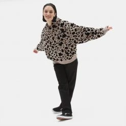Γυναικεία Vans Dotty Long Sleeve Fleece Γυναικείο Φούτερ Black -Γυναικεία Ρούχα Εκπτώσεις vans dotty ls hoodie dott black 4