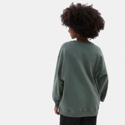 Vans Flying V Γυναικεία Μπλούζα Φούτερ DUCK GREEN -Γυναικεία Ρούχα Εκπτώσεις vans flying v os ft ls crew mgren 1