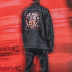 Γυναικεία Vans Hellfire Club Unisex Jean Ζακέτα BLACK -Γυναικεία Ρούχα Εκπτώσεις vans hfc jean jacket black 6