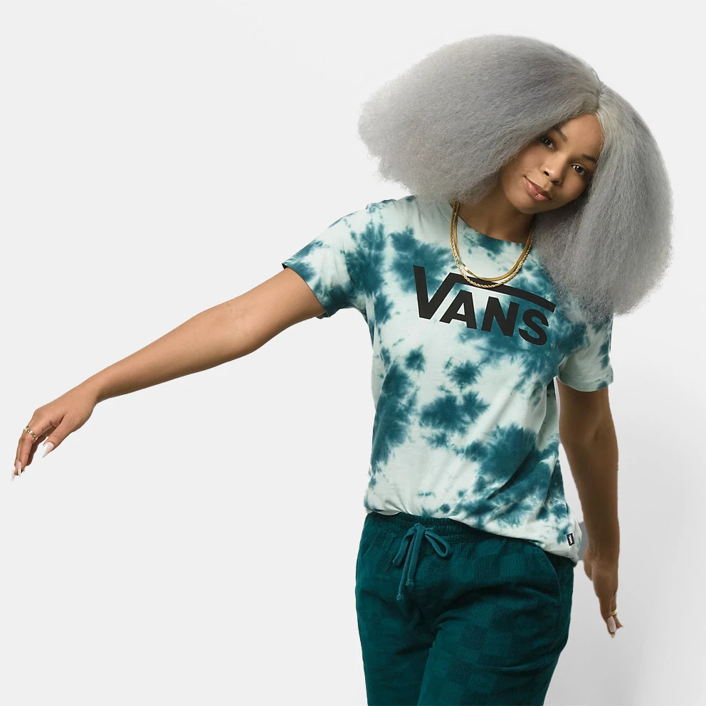 Γυναικεία Vans Logo Wash Crew Γυναικείο T-shirt Deep Teal 1 Γυναικεία Vans Logo Wash Crew Γυναικείο T-shirt Deep Teal