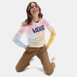 Γυναικεία Vans Logo Wash Crew Γυναικείο T-shirt CRADLE PINK TIE -Γυναικεία Ρούχα Εκπτώσεις vans logo wash crew mpink 2