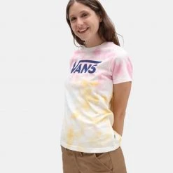 Γυναικεία Vans Logo Wash Crew Γυναικείο T-shirt CRADLE PINK TIE