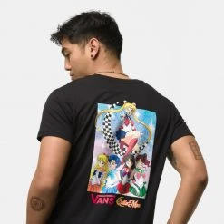 Γυναικεία Vans X Pretty Guardian Sailor Moon Unisex T-Shirt BLACK -Γυναικεία Ρούχα Εκπτώσεις vans ss bff crew prgr sail black 3