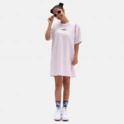 Γυναικεία Vans Center Vee Γυναικείο Φόρεμα Lavender Fog -Γυναικεία Ρούχα Εκπτώσεις vans wm center vee tee dr lvndr 2