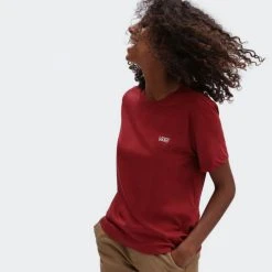 Γυναικεία Vans Junior V Boxy Γυναικείο T-Shirt POMEGRANATE
