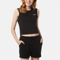 Γυναικεία Vans Junior V Muscle Γυναικείο Crop Top BLACK