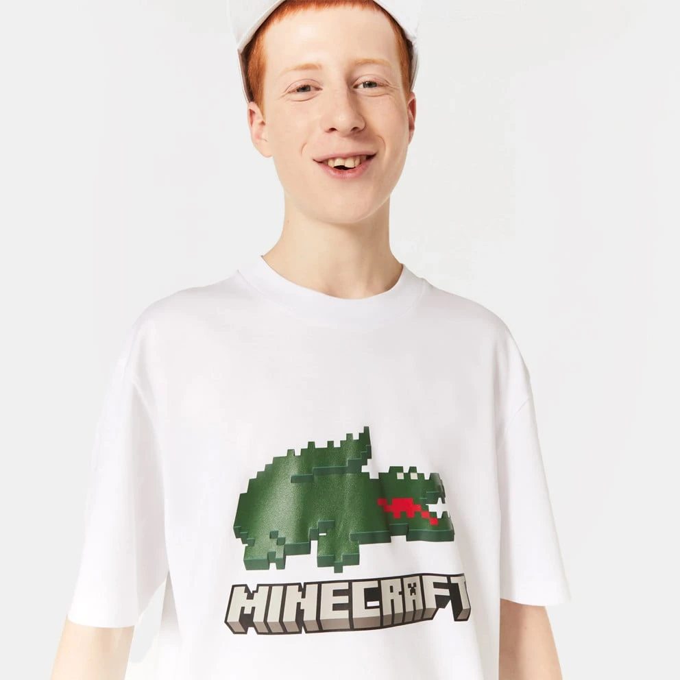 Γυναικεία Lacoste X Minecraft Unisex T-Shirt BLANC 4 Γυναικεία Lacoste X Minecraft Unisex T-Shirt BLANC - Image 4